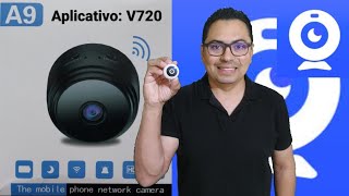 Mini câmera espiã wifi A9 como configurar usa o aplicativo V720 [upl. by Dnomad]