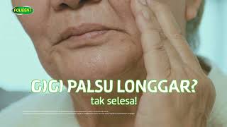 Polident Educational Video  How to Prevent Loose Dentures 15s Bahasa [upl. by Anerbas302]