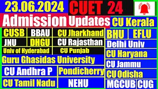 23062024  CUET UG amp PG Latest Updates  Central Universities Counselling  Admission  Merit List [upl. by Etka]