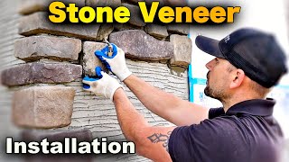 Stone Veneer Installation  Part 2 Corners And Flats Like A PRO [upl. by Solberg]