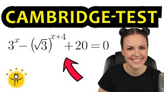 Aufnahmeprüfung Uni CAMBRIDGE UNIVERSITY – Exponentialgleichung lösen [upl. by Ettenal]