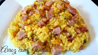 Receta de Arroz con Jamón al estilo casero facil y rico arroz recetas recetasfaciles ricerecipe [upl. by Thaddus406]