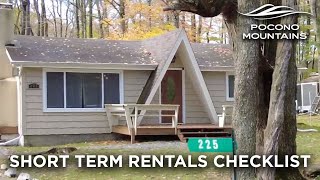 Pocono Mountains Short Term Rentals Checklist [upl. by Irma]