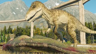 2x ACROCANTHOSAURUS vs 2x CARCHARODONTOSAURUS  Jurassic World Evolution 2 [upl. by Schonfield]