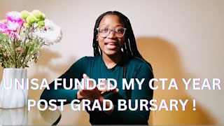 UNISA FUNDED MY CTA UNISA bursary Bursary Chartered Accountancy Journey Student funding [upl. by Boyd313]