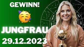 JUNGFRAU ♍️😊ES KOMMT❗DER GRÖSSTE GEWINN DEINES LEBENS🍀🎁 Horoskop  29Dezember 2023 jungfrau tarot [upl. by Wagshul]