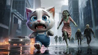 Heartbreaking Kitten Fights Zombies To Save Mother cat ai catlover catvideos cutecat aicat [upl. by Batory500]