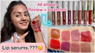 Mamaearth lip serum review  swatches  All 8 shades💄 Is it the best liquid lipstick Kp styles [upl. by Sremmus]