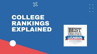 US News College Rankings Explained [upl. by Leroy]