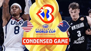 USA 🇺🇸 vs New Zealand 🇳🇿 Full Game Highlights  FIBA Basketball World Cup 2023 [upl. by Kevina]