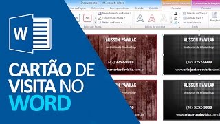 Como Criar Cartão de Visita no Word Fácil e Profissional [upl. by Anitsua]