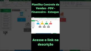 Planilha Controle de Vendas  PDV  Financeiro  Estoque shorts [upl. by Adnola]