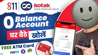 Kotak Mahindra Bank Account Open Zero Balance Kotak811 Savings Account Opening Online [upl. by Notnerb]