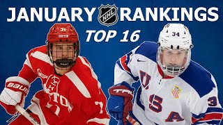 2024 NHL DRAFT RANKINGS  January Top 16 [upl. by Wilbert]