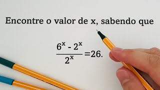 Questão de Matemática Básica envolvendo Potência  Solução Detalhada [upl. by Anialem]