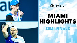 Dimitrov vs Zverev Sinner Faces Medvedev  Miami 2024 SemiFinals Highlights [upl. by Wernick]