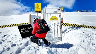 Skipiste wie Militärbereich ⚠️ Gefährlichste SkiAbfahrt Kanadas Delirium Dive [upl. by Neleag]