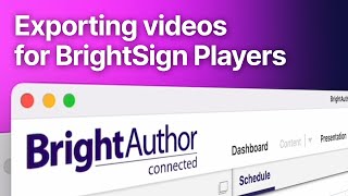 How to convert videos for BrightSign Players [upl. by Acemat]