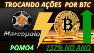 AÇÕES DA MARCOPOLO SENDO SUBSTITUIDA POR BITCOIN VEJA O RESULTADO [upl. by Nyladam]