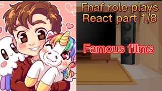 Minecraft fnaf role plays reacts to Famous films part 18  Bryan angst [upl. by Siryt]