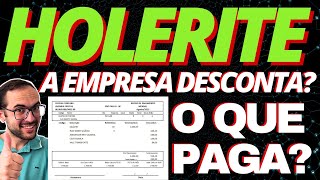 HOLERITE DE PAGAMENTO MENSAL  O QUE A EMPRESA PODE DESCONTAR QUAL VALOR LÍQUIDO QUE VAI RECEBER [upl. by Lrem]