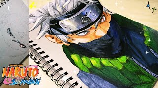 Kakashi Hatake Sketch  Naruto Art series part2 trending kakashihatake naruto vanArt [upl. by Annoiek]