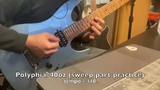 Polyphia40oz sweep part practice [upl. by Amary]