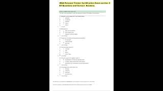 ISSA Personal Trainer Certification Exam section 2 60 Questions and Correct Answers pdf [upl. by Vince631]