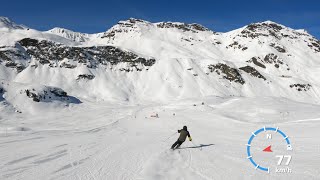 3 ValleysMeribel Skiing from Mont Vallon 2919m the highest point in Meribel [upl. by Ohara]