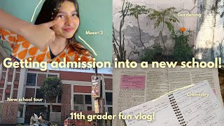 GETTING ADMISSION INTO A NEW SCHOOL 🎒 fun vlog  CBSE 11th grader  Avika Goel 👀 [upl. by Alphonse]