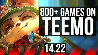 TEEMO vs KSANTE TOP  800 games 6313  KR Challenger  1422 [upl. by Yorgos]