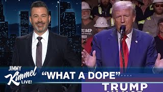 Jimmy Kimmel Responds to Trump Calling Him “One of the Dumbest Human Beings Ever” [upl. by Inaffyt980]