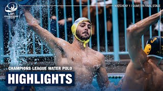 Water Polo Champions League Highlights  Quarter Final Stage  Matchday 1 [upl. by Susann]