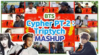 BTS Cypher PT2  Triptych reaction MASHUP 해외반응 모음 [upl. by Farr]