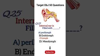 Anatomy MCQ 25 internal ear is filled with [upl. by Brigham726]