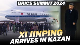 Live President of China Xi Jinping arrives at Kazan Airport  BRICS Summit 2024 [upl. by Talyah]