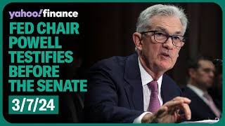 Fed Chair Jerome Powell delivers semiannual testimony to the Senate Banking Committee [upl. by Intisar]