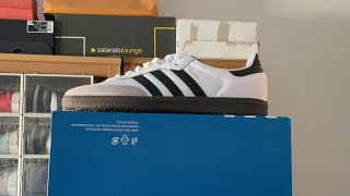 ADIDAS SAMBA WHITE CORE BLACK  LAS TIENES QUE COMPRAR [upl. by Ltsyrk]