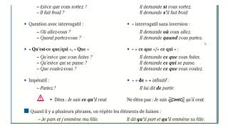 35 Le discours indirect au présent Grammaire progressive du français Intermédiaire 3e édition [upl. by Anilrac]