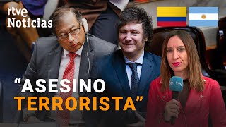 COLOMBIA PETRO responde a los INSULTOS de MILEI expulsando a los DIPLOMÁTICOS ARGENTINOS  RTVE [upl. by Elbag]