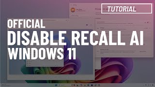 Windows 11 24H2 Disable Windows Recall AI Official [upl. by Dibri950]