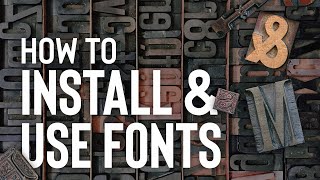 PHOTOSHOP AND ILLUSTRATOR TUTORIAL  How to Install and Use Fonts on a Mac and PC [upl. by Aticnemrac]