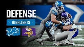 Detroit Lions defense 🔒 it up against the Vikings  Lions vs Vikings 2023 Week 18 highlights [upl. by Annoyi]