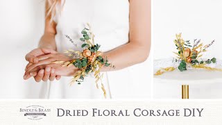 Dried Floral Corsage DIY [upl. by Mizuki]