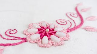 Embroidery Designs for Neckline  DIY Stitching Tutorial  HandiWorks113 [upl. by Leraj639]