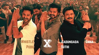 Whistle Podu X Aadungada Enna Suthi  The Greatest of All Time  Thalapathy Vijay [upl. by Gilletta]