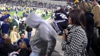 Georgia Tech Fans Storm Field After Beating Virginia Tech [upl. by Otir839]