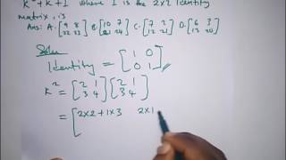 JAMB Past Questions Solved on  Matrix Part 2 of 3 [upl. by Nadda]