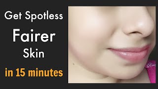 How to Get Spotless Fairer Skin At Home in 15 Minutes [upl. by Nylatsirk]