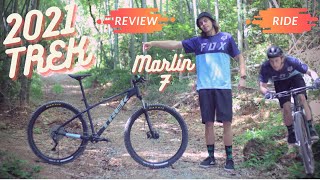 2021 Trek Marlin 7  Bicycle Review and Ride [upl. by Doxia]